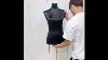 Female Dress Form Pinnable Foam Mannequin Torso Size 14-16 with Round Metal Base Mannequin Dress Form