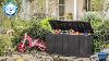 Garden Storage Box Outdoor Locker Water Resistant Multispace Plastic Cupboard